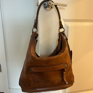 FRYE AND CO. Tan Leather Crossbody Bag